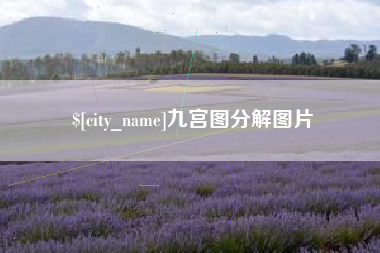 滨州九宫图分解图片