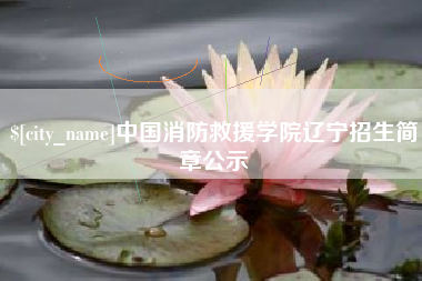 滨州中国消防救援学院辽宁招生简章公示