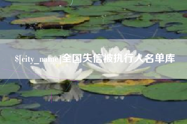 滨州全国失信被执行人名单库