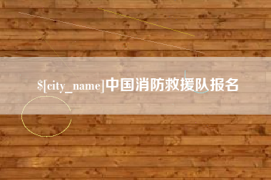 滨州中国消防救援队报名