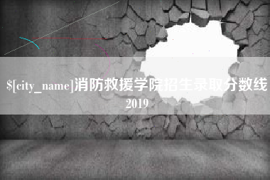 滨州消防救援学院招生录取分数线2019