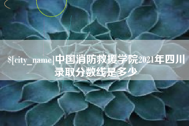 滨州中国消防救援学院2021年四川录取分数线是多少