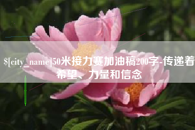 滨州50米接力赛加油稿200字-传递着希望、力量和信念