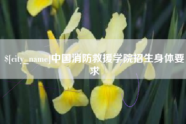 滨州中国消防救援学院招生身体要求