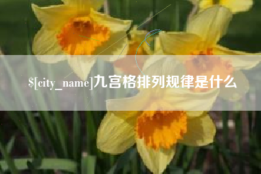 滨州九宫格排列规律是什么