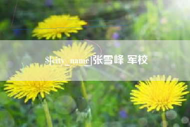 滨州张雪峰 军校