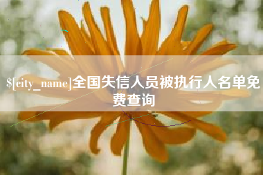 滨州全国失信人员被执行人名单免费查询