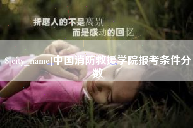 滨州中国消防救援学院报考条件分数