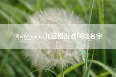 滨州九宫格游戏叫啥名字