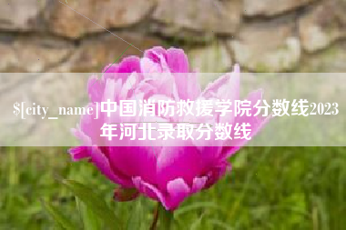 滨州中国消防救援学院分数线2023年河北录取分数线