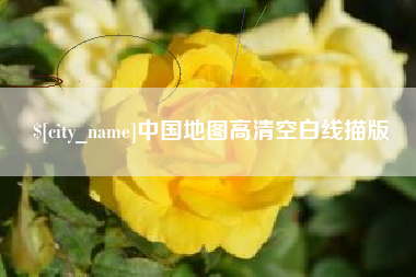 滨州中国地图高清空白线描版