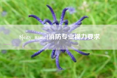 滨州消防专业视力要求