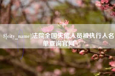滨州法院全国失信人员被执行人名单查询官网