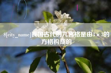 滨州我国古代的九宫格是由3×3的方格构成的