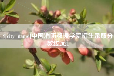 滨州中国消防救援学院招生录取分数线2021