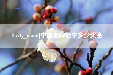 滨州中国金牌能拿多少奖金