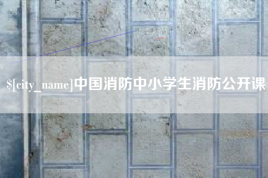 滨州中国消防中小学生消防公开课