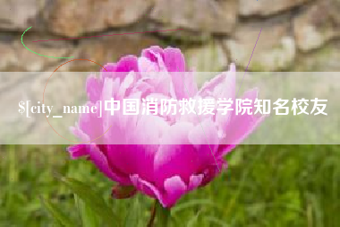 滨州中国消防救援学院知名校友