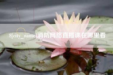 滨州消防网络直播课在哪里看
