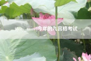 滨州今年的九宫格考试