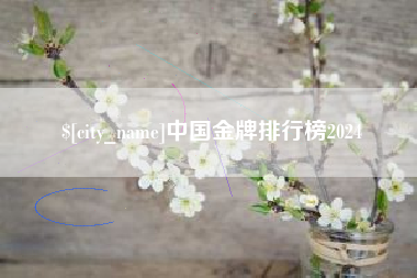 滨州中国金牌排行榜2024