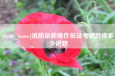 滨州消防设施操作员证考试题库多少道题