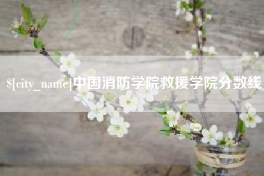 滨州中国消防学院救援学院分数线