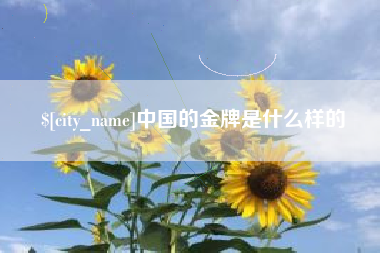滨州中国的金牌是什么样的