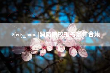 滨州消防院校报考条件合集